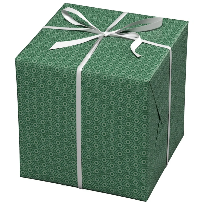 Cadeaupapier - 10 meter - groene honingraat