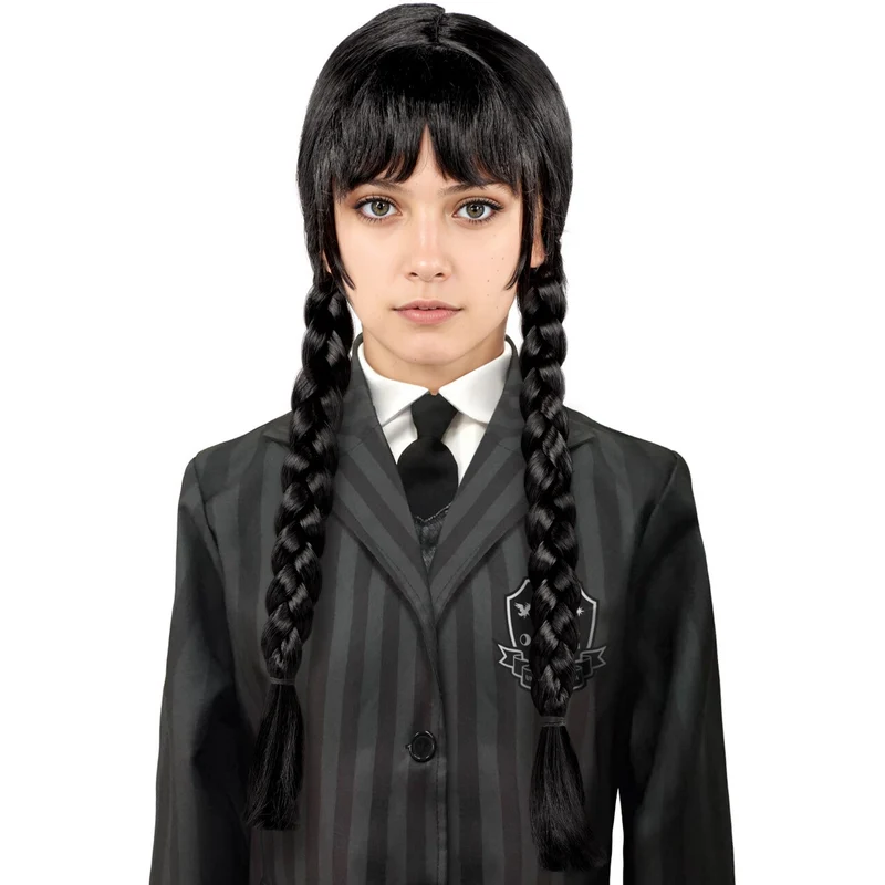 Wednesday™ Wig For Girls - Official Netflix™