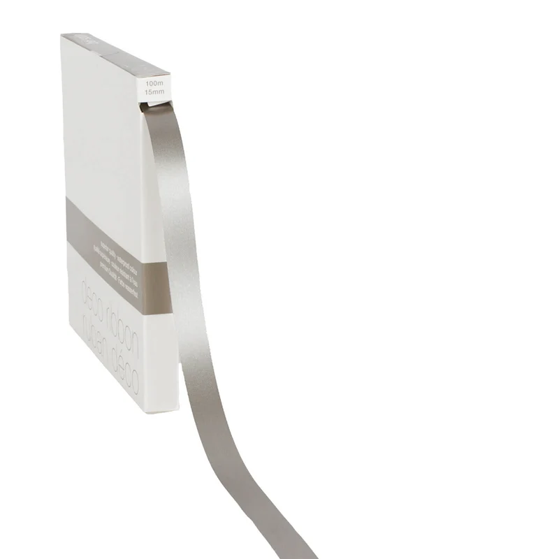Lint satijn Zilver MEDIUM (15mm x 100m)