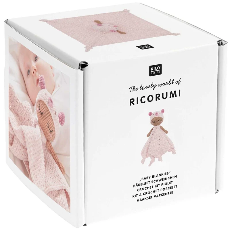 Ricorumi haakpakket Baby Blankies - varkentje