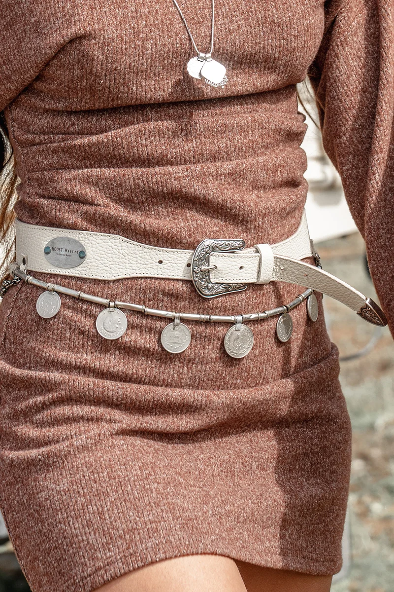 Nova Leather Chain Belt