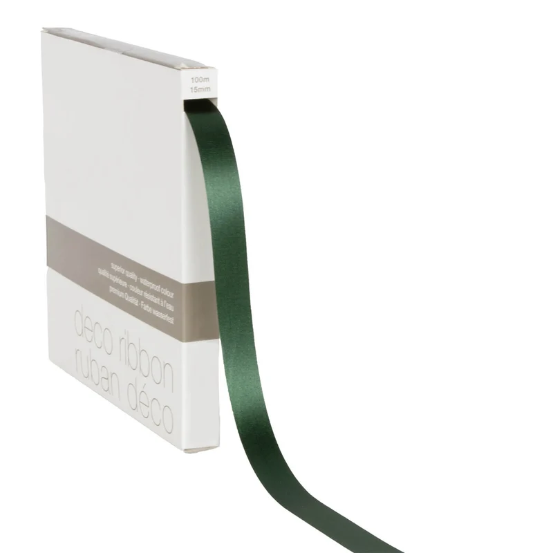 Lint satijn Donker Groen MEDIUM (15mm x 100m)
