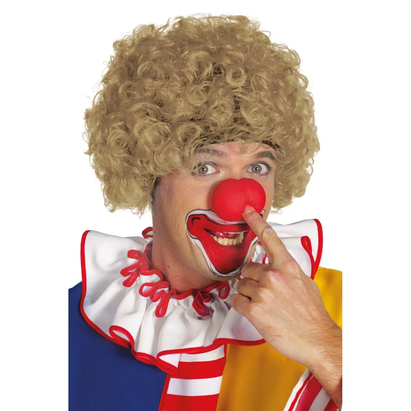 Super Hair Krullenpruik Blonde Clown