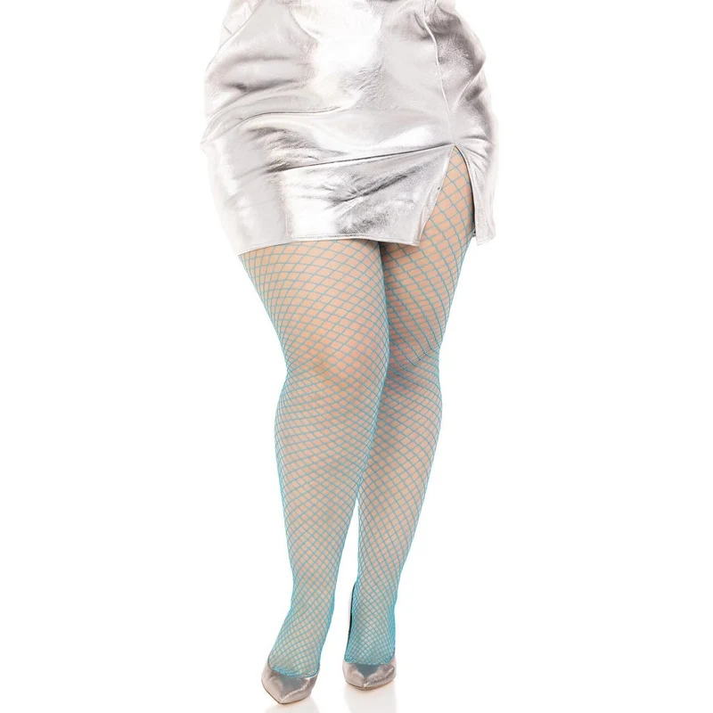 Visnet Panty Blauw Space Fantasy Plus Size