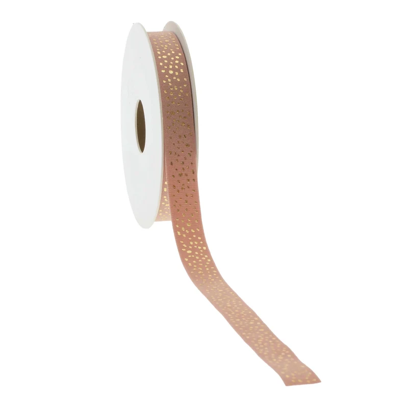 Cadeaulint Dotty Roze 15mm x 5m
