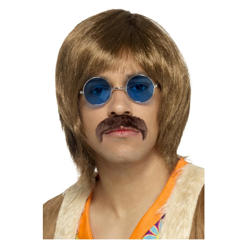 60s Hippie Set Inclusief Blauwe Bril