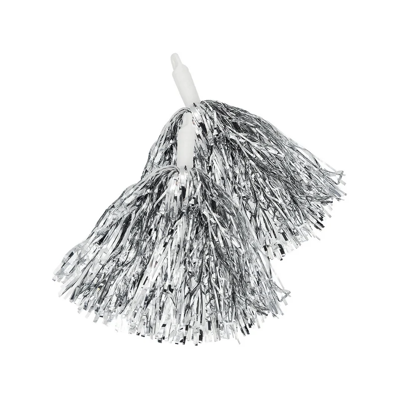 Cheer Pompons Zilver 2 Stuks