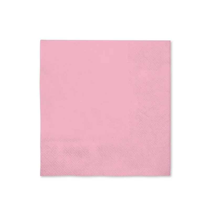 16 Baby Roze Servetten 33x33cm