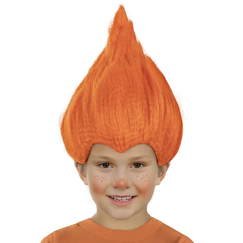 Oranje Pruik Huppie Trolls