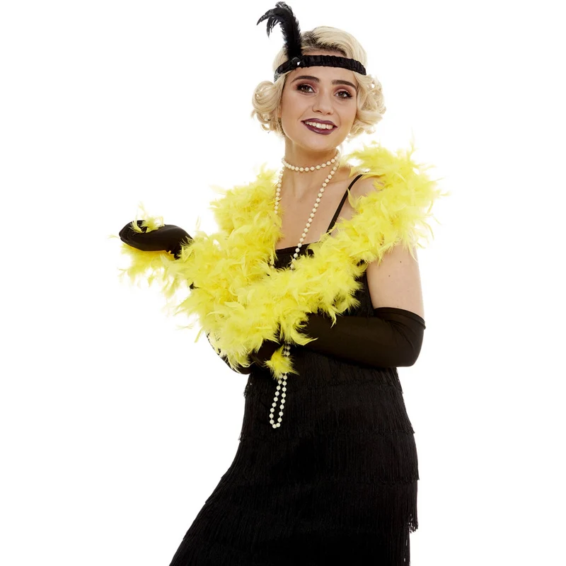 Gele Veren Boa Jaren 20 180 Centimeter
