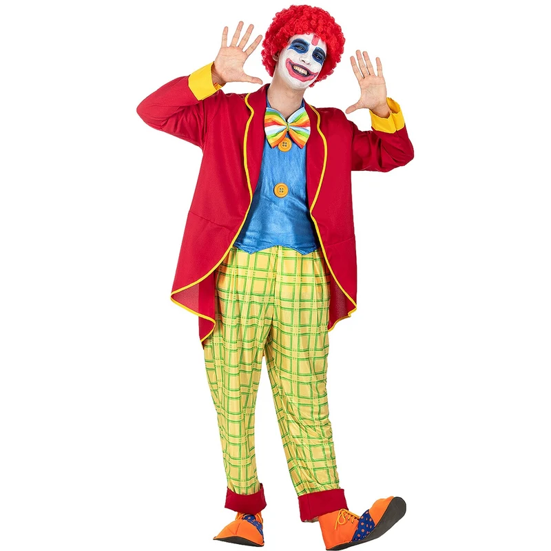 Rode Krullen Pruik Grappige Clown
