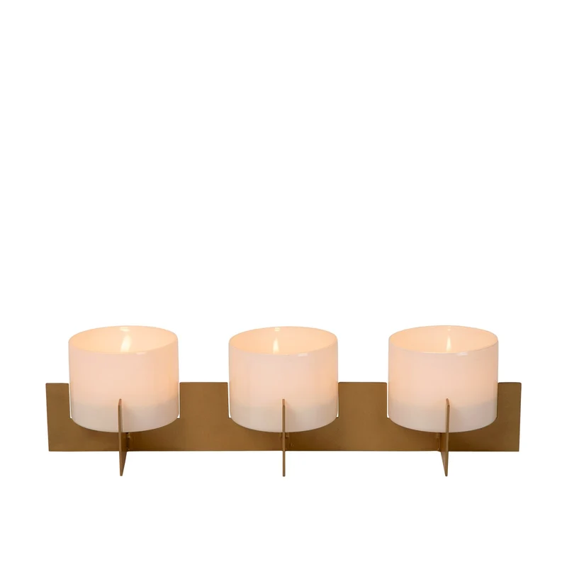 Atmooz theelichthouder Zambesi - goud - 40 x 13 x H 10 cm