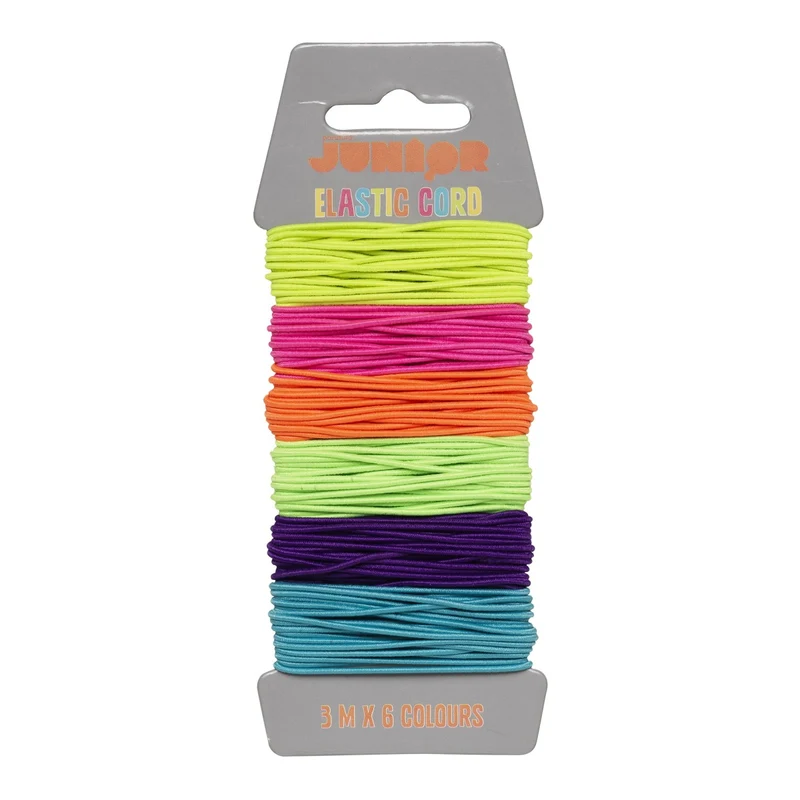 Elastisch koord - 6x 3 meter - neon