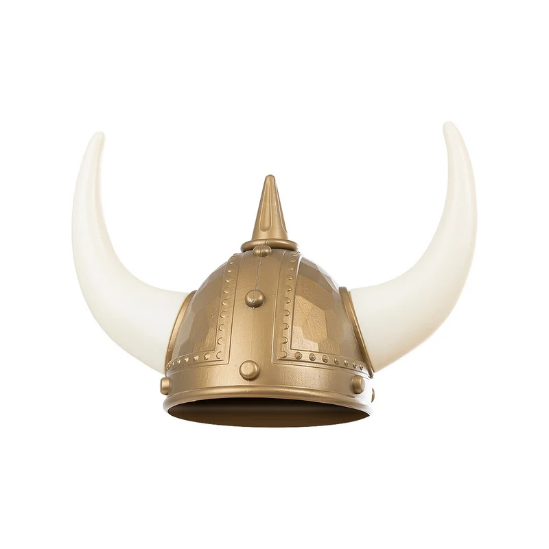 Viking Helm Met Hoorns Goud