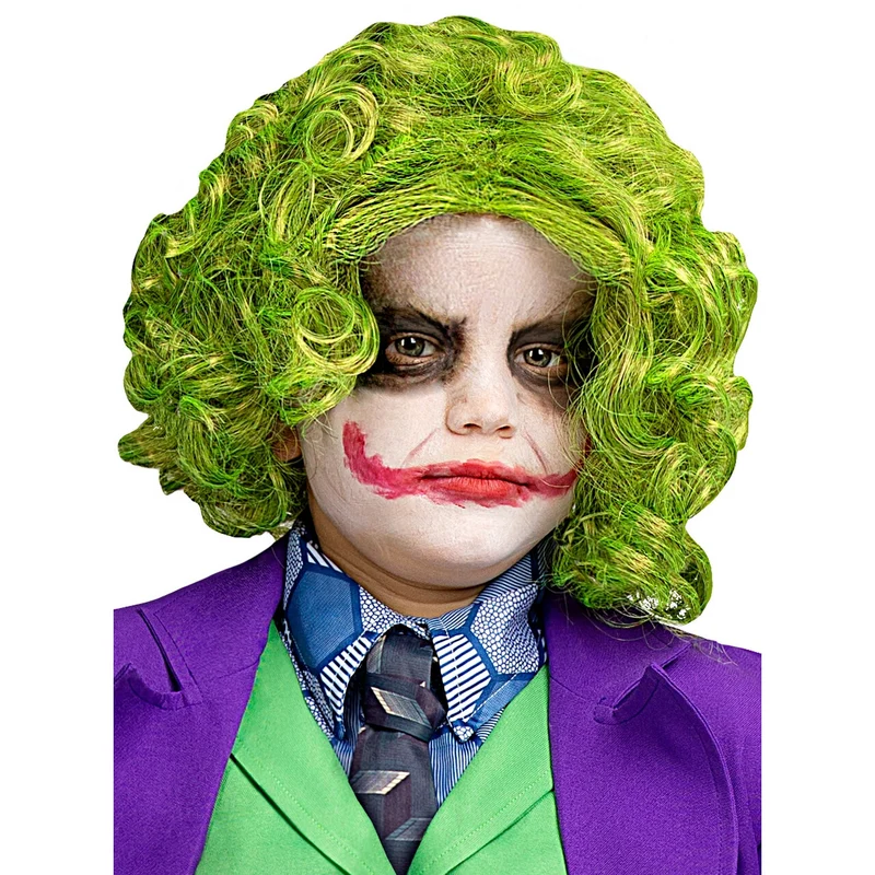 Groene Joker Clown Pruik Kind
