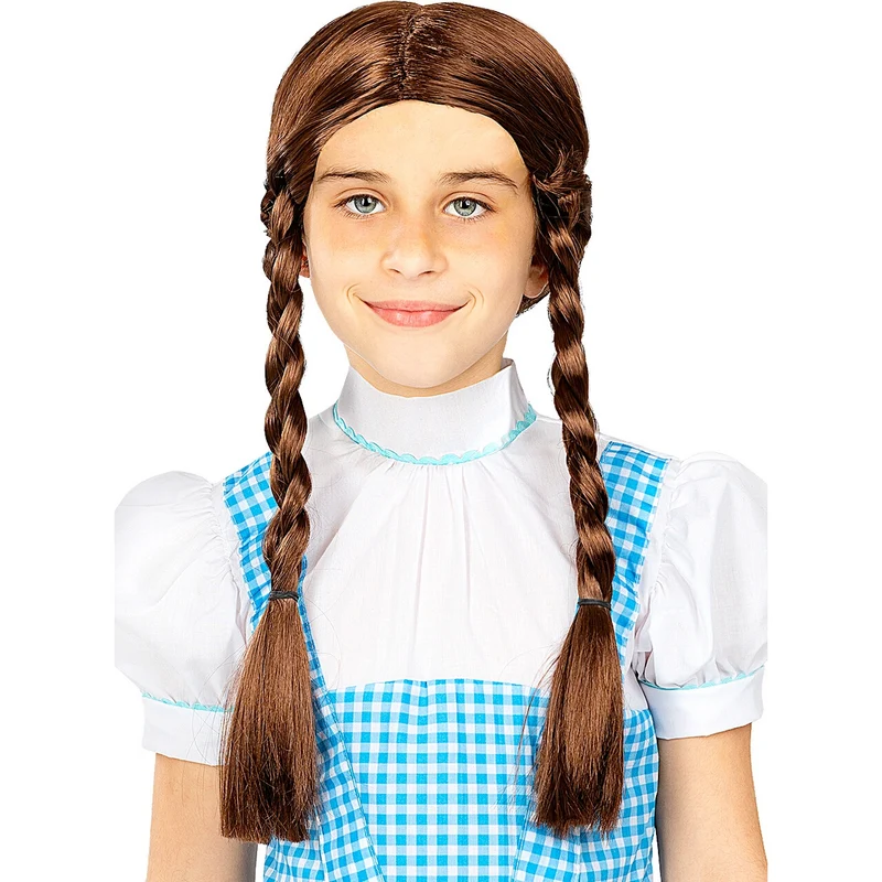 Heidi Vlechten Pruik Bruin Kind
