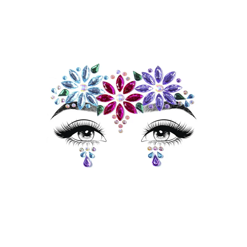 Bijouterie Op Sticker Voor Op Het Gezicht Dahlia