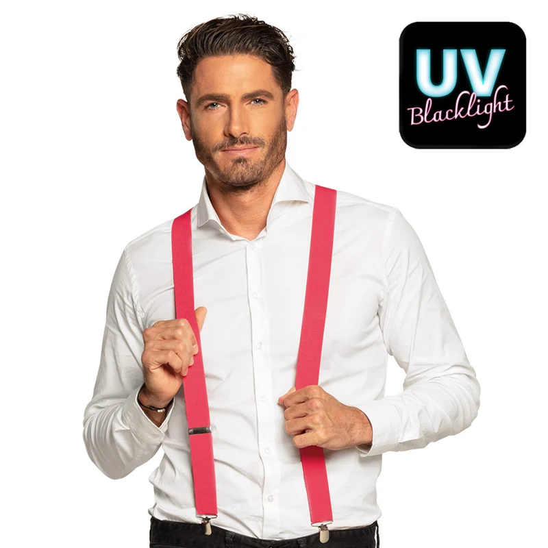 Bretels Basic Neonroze Uv
