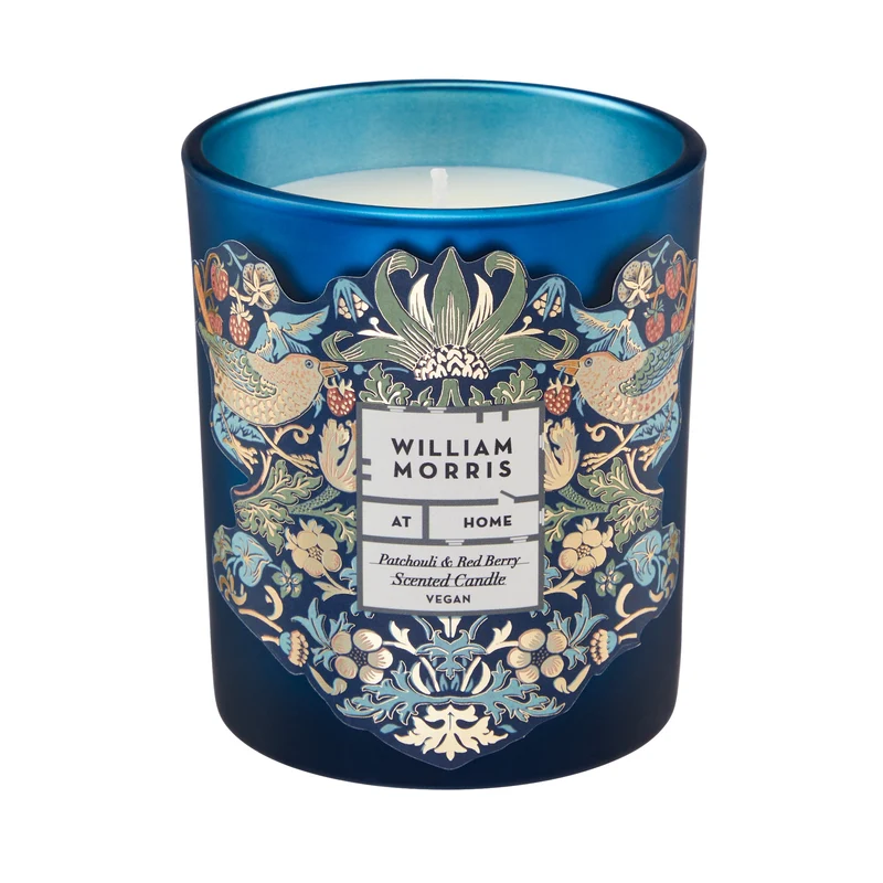 William Morris At Home - Strawberry Thief Geurkaars | Rode Bes & Patchouli | 180g