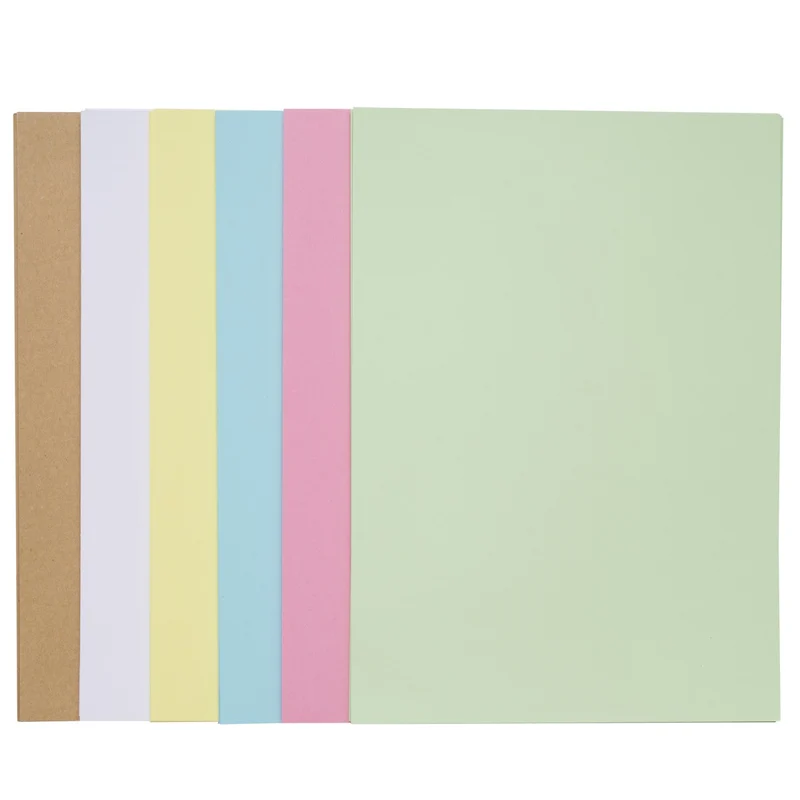 Gekleurd karton - A4 - kraft en pastel