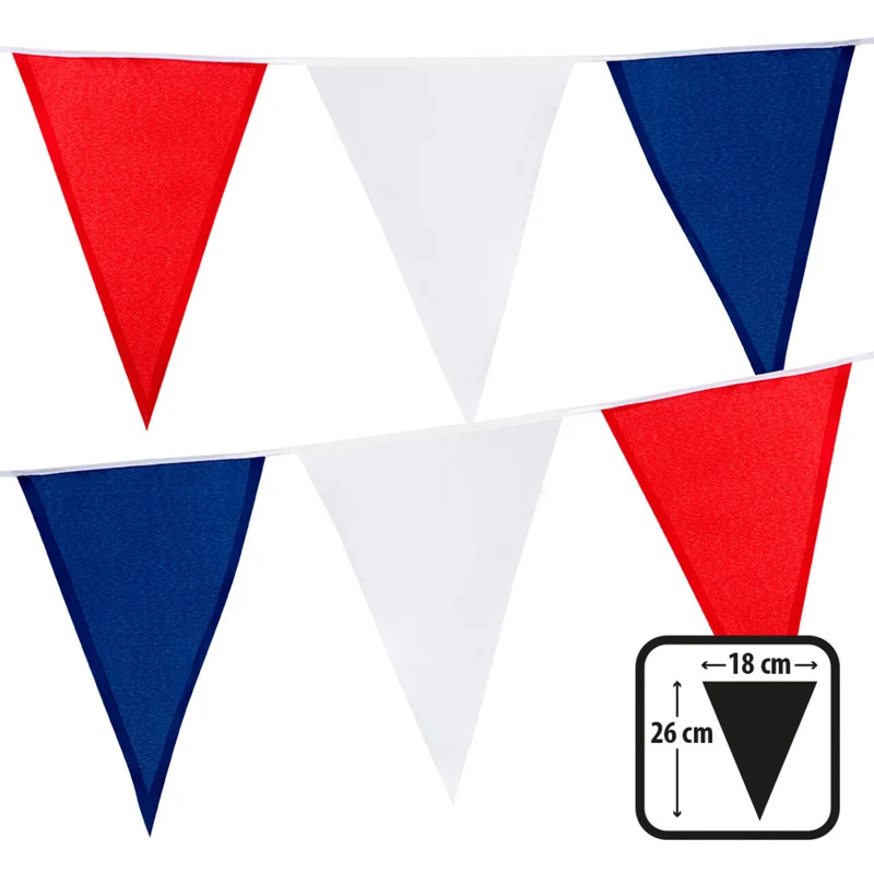 Polyester Vlaggenlijn Rood / Wit / Blauw
