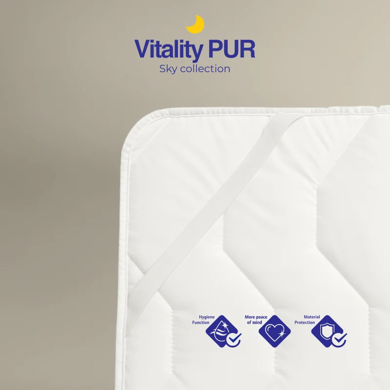 Vitality Pur - Sky Comfort Matrasbeschermer - 2-in-1 comfort & bescherming - 90x200cm