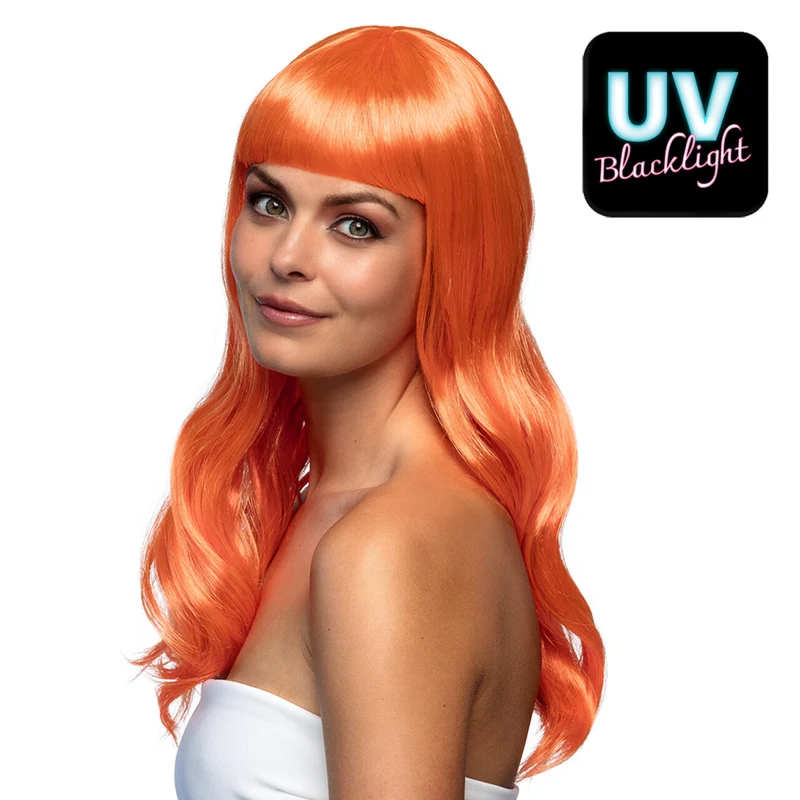 Pruik Chique Lieke Oranje Uv