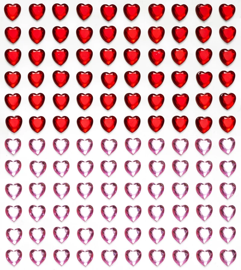 Strass stickers - hartjes
