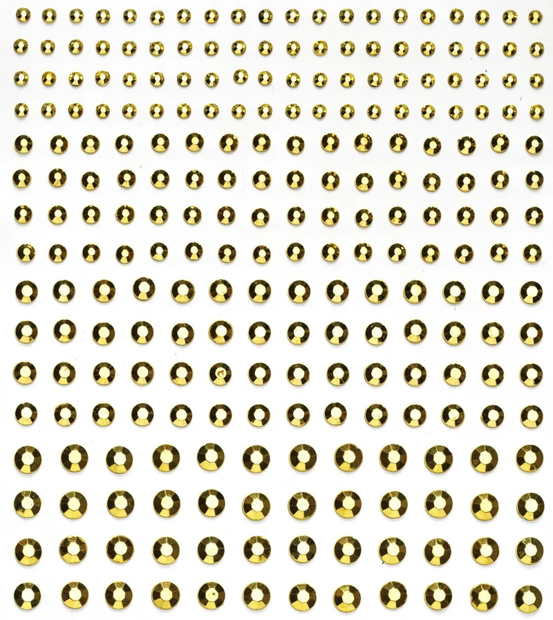 Strass stickers - metallic goud