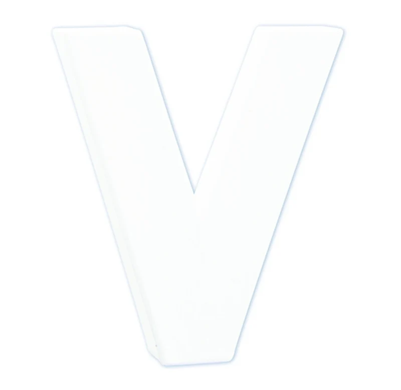 Décopatch - staande letter - 12 cm - V