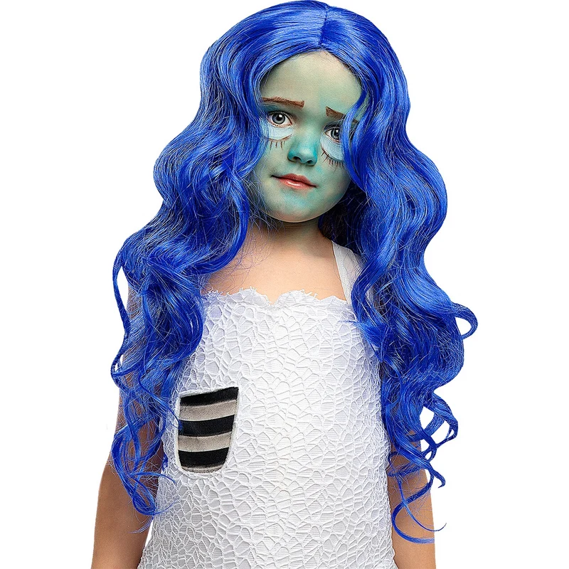 Fantasy Spook Bruid Pruik Blauw