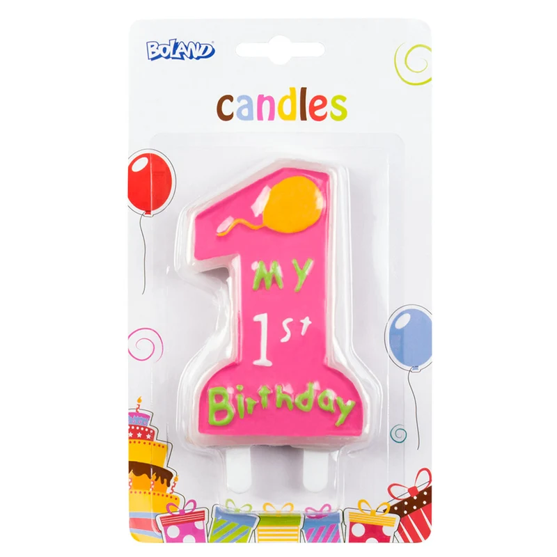 Taart Versiering My 1st Birthday Roze