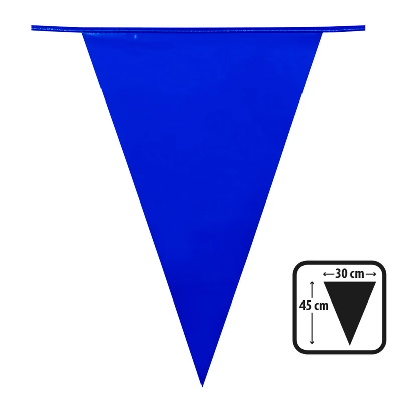 Vlaggenlijn Met Grote Vlaggen Donkerblauw