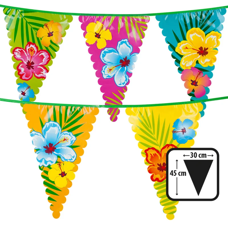 Vlaggenlijn Met Grote Vlaggen Flowerparty Hibiscus
