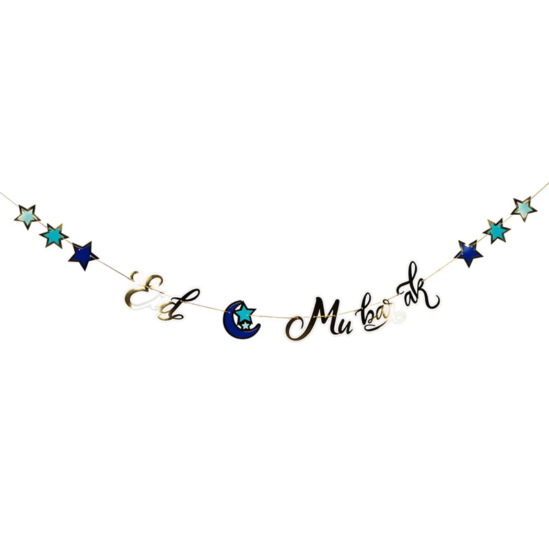 Kartonnen Letterslinger Eid Mubarak