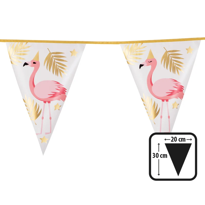 Folie Vlaggenlijn Tropical Party Flamingo