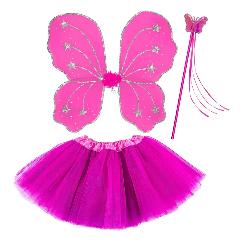 Verkleedset Magische Fee Donker Roze