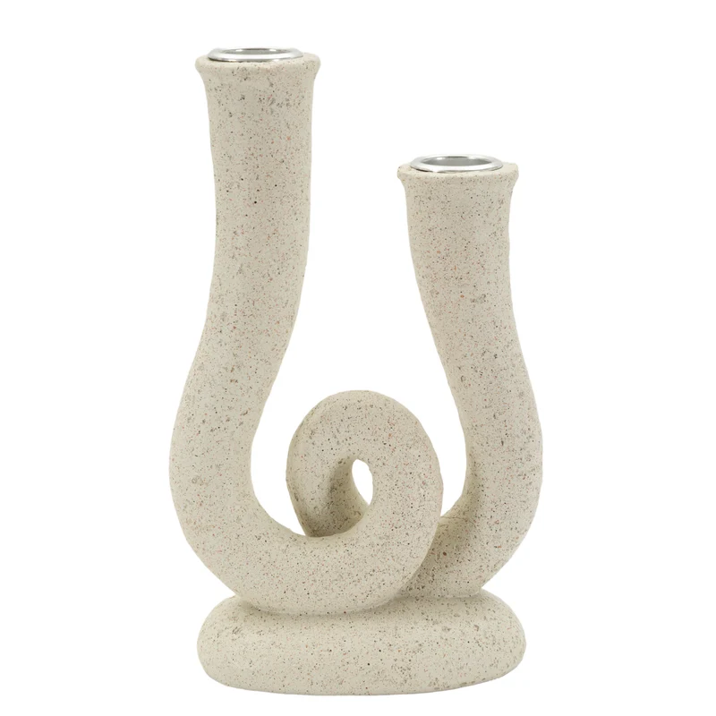 Mauro Ferretti kaarsenhouder - 12x7x20 cm - crème