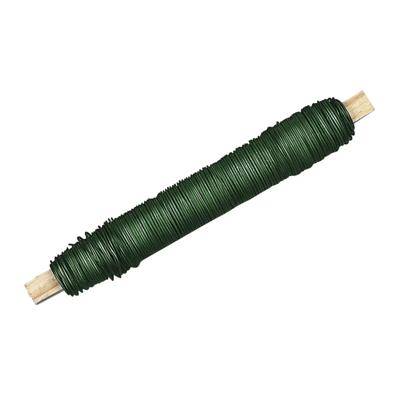 Wikkeldraad - 35 meter/0,5 mm - groen gelakt