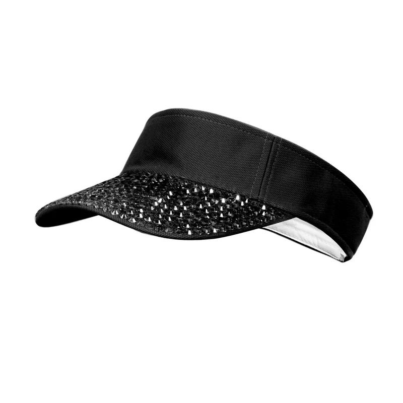 Zwarte Bling Bling Zonneklep