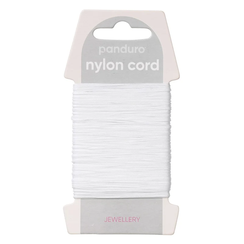 Nylonkoord - 40 meter - 0,5 mm - wit