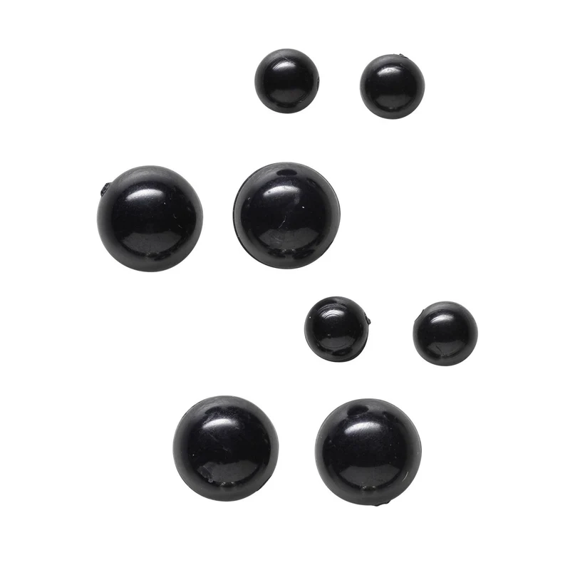 Zwarte kraalogen - 5 tot 8 mm