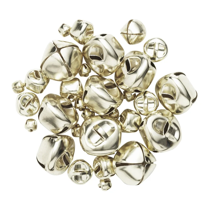 Belletjes - 30 stuks - assorti - goudkleurig
