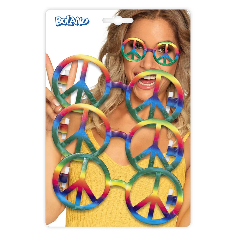 Set 3 Brillen Zonder Glas Hippie Peace