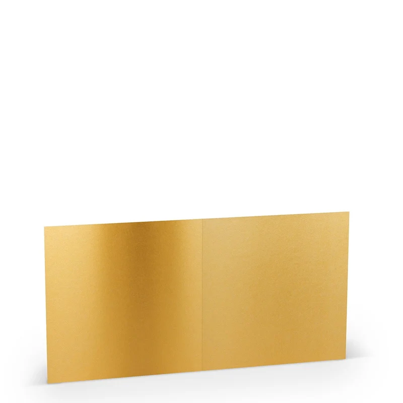 Kaarten vierkant - 5 stuks - goud
