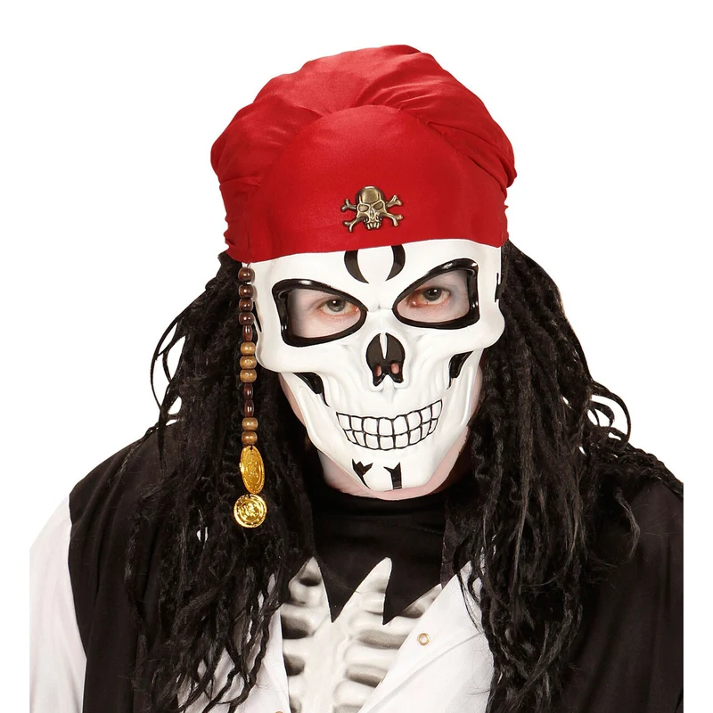 Eng Piraten Schedel Masker Met Baard