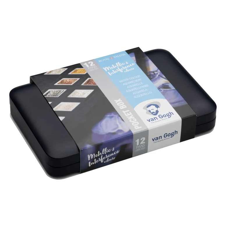 van Gogh aquarelverf pocketbox - 12 halve napjes - specialty colours