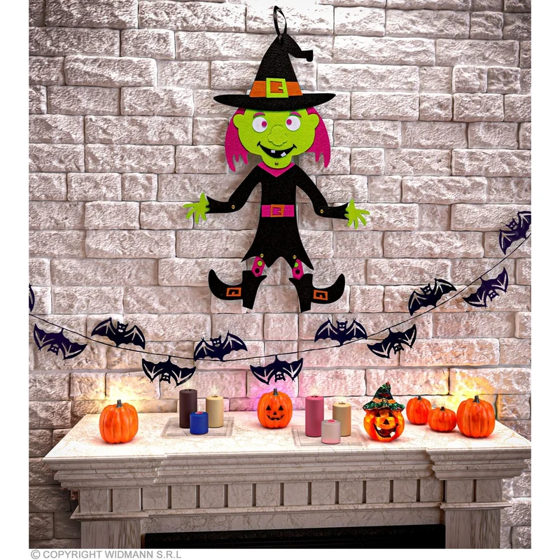 Groene Halloween Heks 53 Centimeter