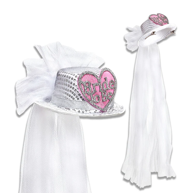 Say Yes Hoge Hoed Pailletten Bride To Be Met Hartje