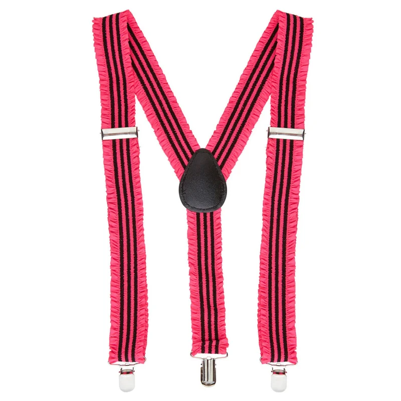 Raderboot Bretels Roze Met Plooien